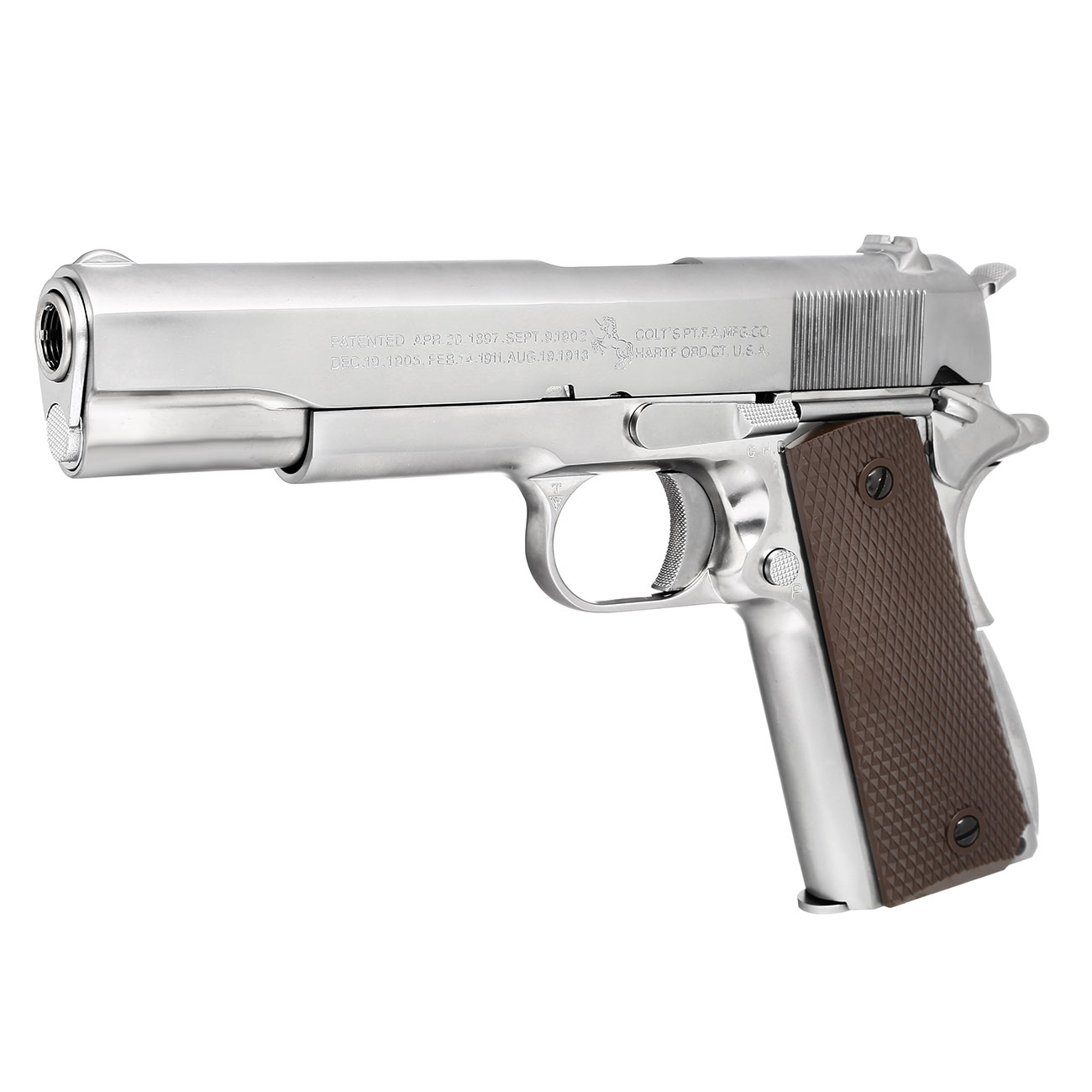 Cybergun / AWC Colt M1911A1 Vollmetall GBB 6mm BB silber