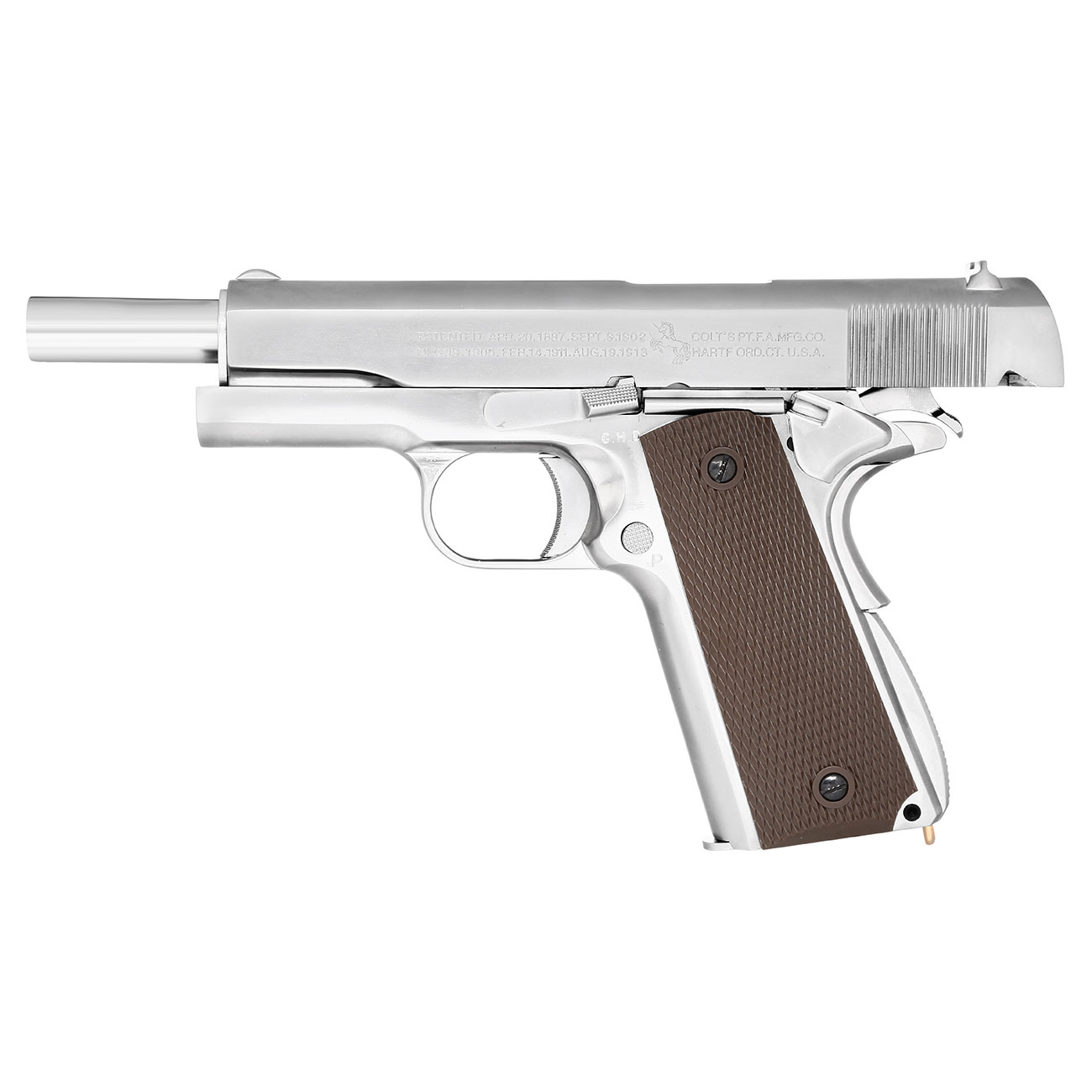 Cybergun / AWC Colt M1911A1 Vollmetall GBB 6mm BB silber Bild 2