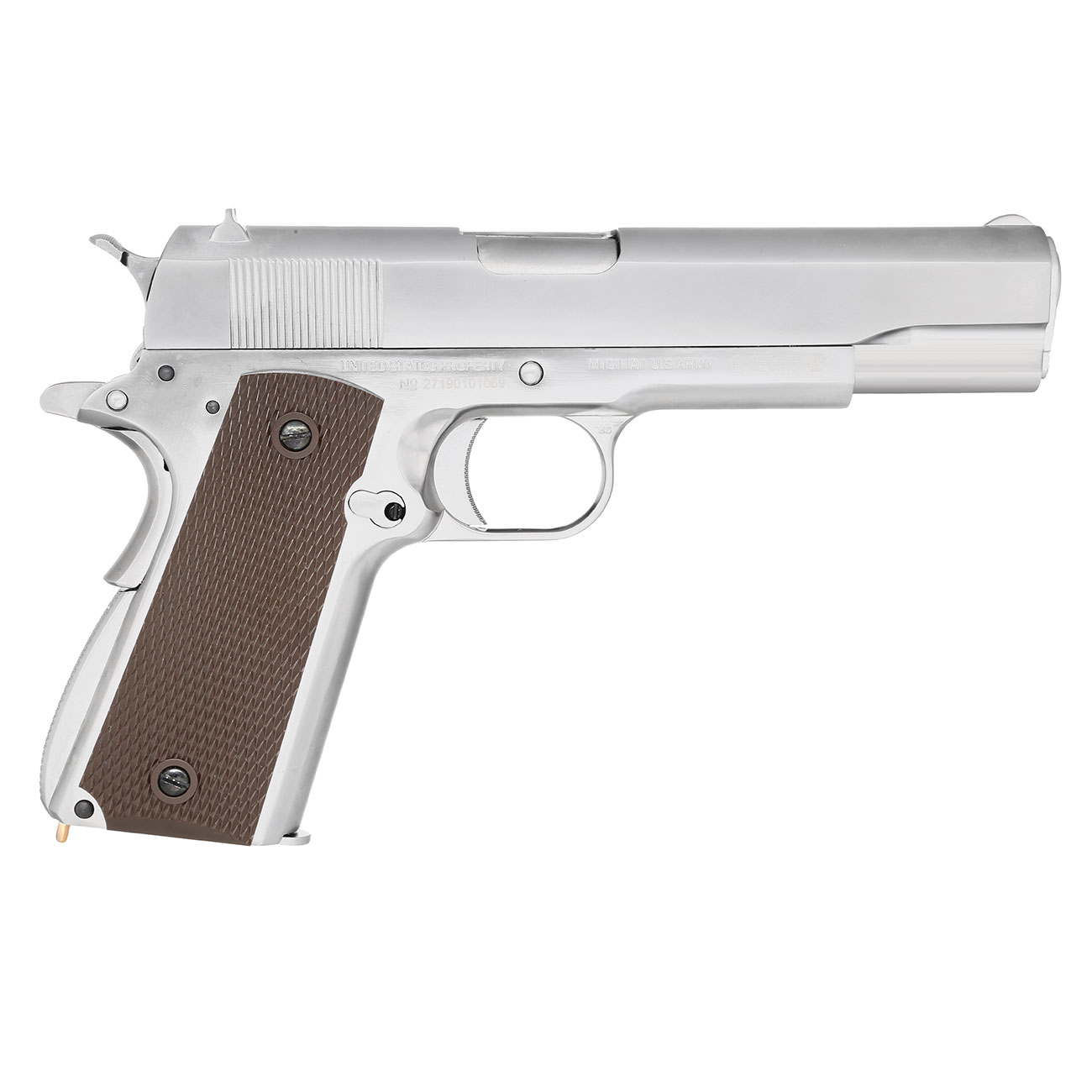 Cybergun / AWC Colt M1911A1 Vollmetall GBB 6mm BB silber Bild 3