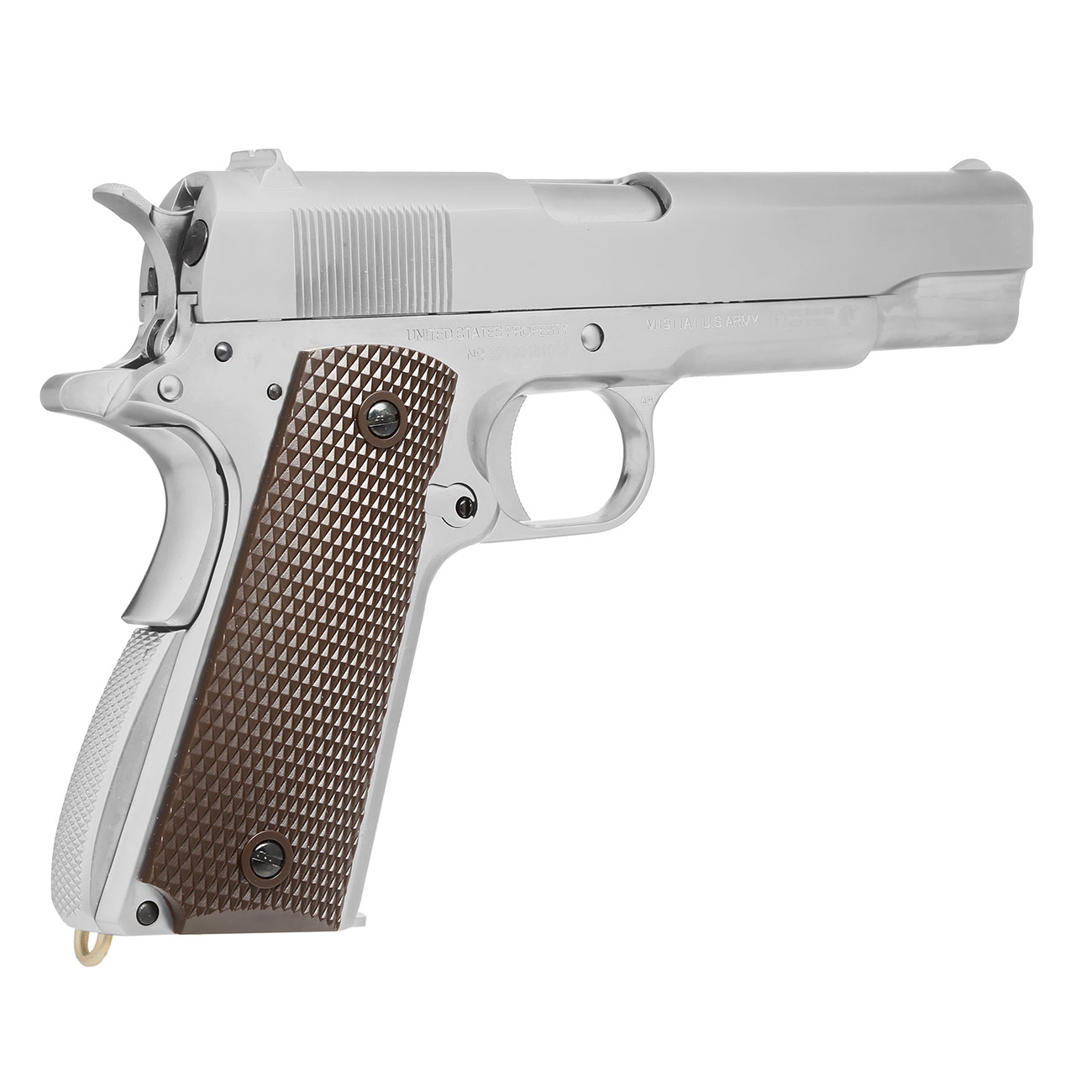 Cybergun / AWC Colt M1911A1 Vollmetall GBB 6mm BB silber Bild 4