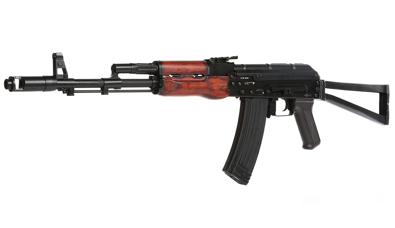 APS AKS-74 Vollmetall Echtholz BlowBack S-AEG 6mm BB schwarz