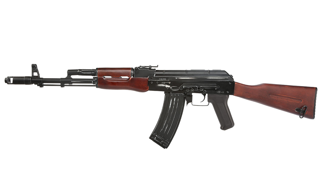 APS AK-74 Vollmetall Echtholz BlowBack S-AEG 6mm BB schwarz - Used Look Edition Bild 1