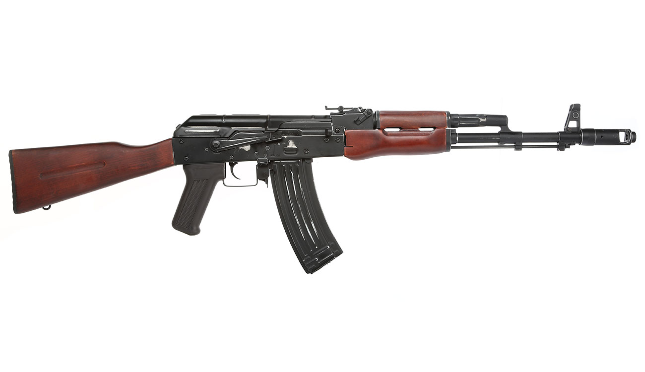 APS AK-74 Vollmetall Echtholz BlowBack S-AEG 6mm BB schwarz - Used Look Edition Bild 2