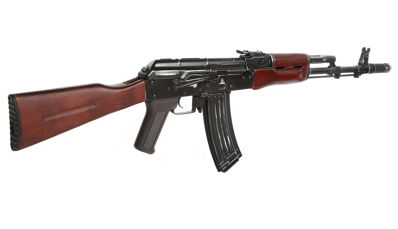 APS AK-74 Vollmetall Echtholz BlowBack S-AEG 6mm BB schwarz - Used Look Edition Bild 3