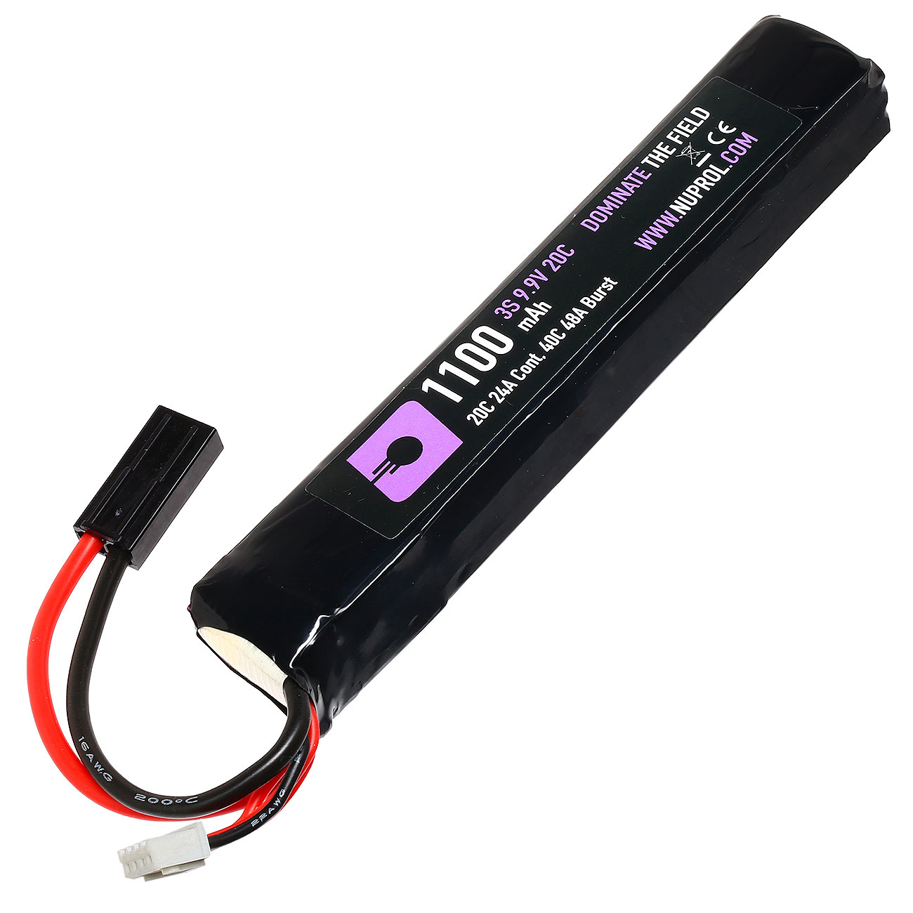 Nuprol Power Series LiFe Akku 9,9V 1100mAh 20C / 40C Slim Stick-Type m. Mini-Tam Anschluss