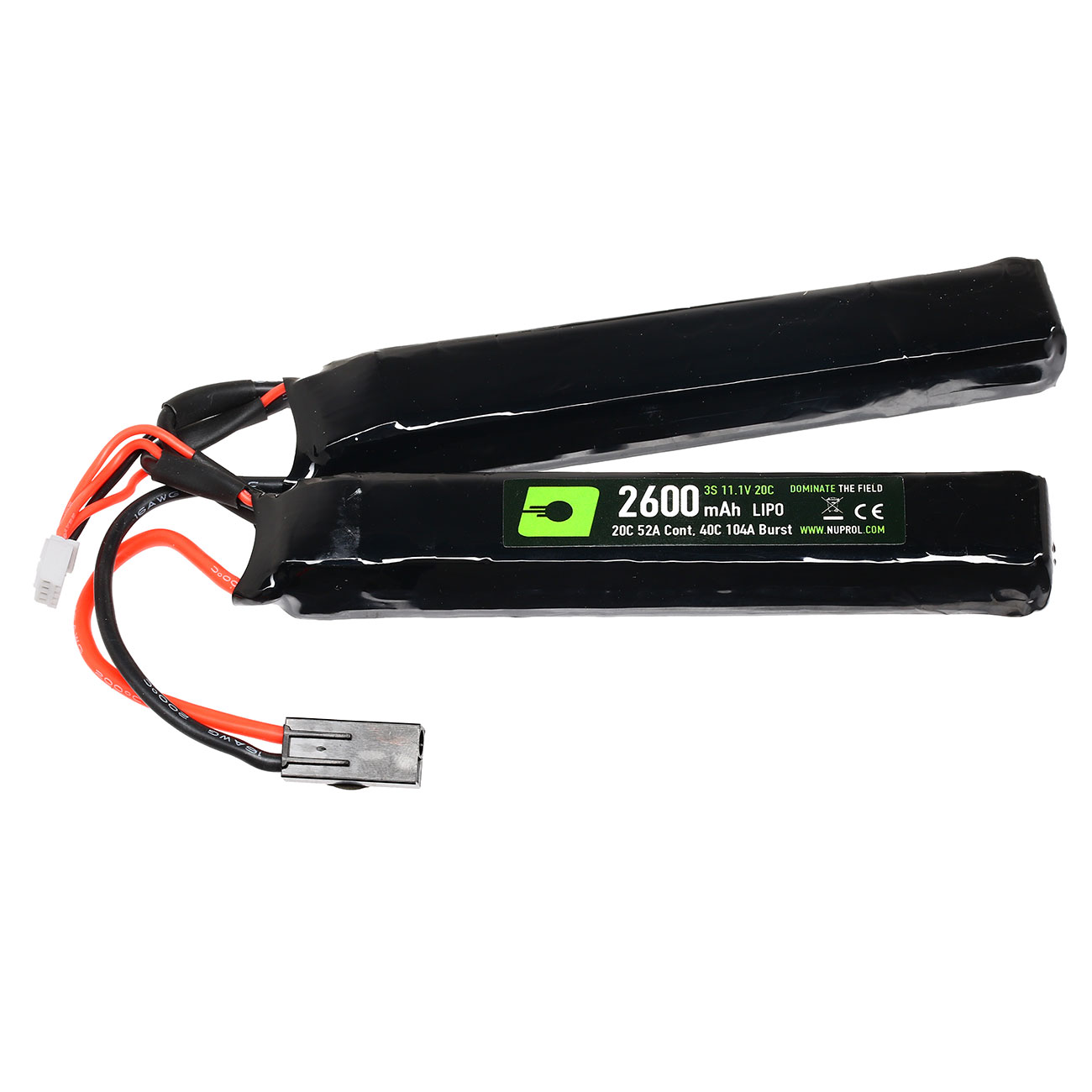 Nuprol Power Series LiPo Akku 11,1V 2600mAh 20C / 40C Small Two-Stick Type m. Mini-Tam Anschluss Bild 1