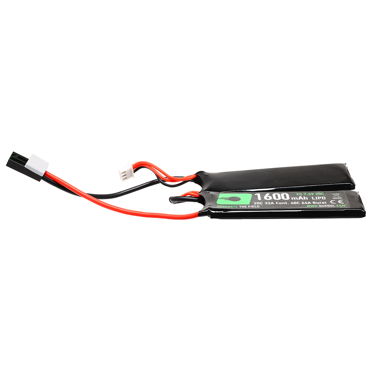 Nuprol Power Series LiPo Akku 7,4V 1600mAh 20C / 40C Nunchuck-Type m. Mini-Tam Anschluss Bild 2