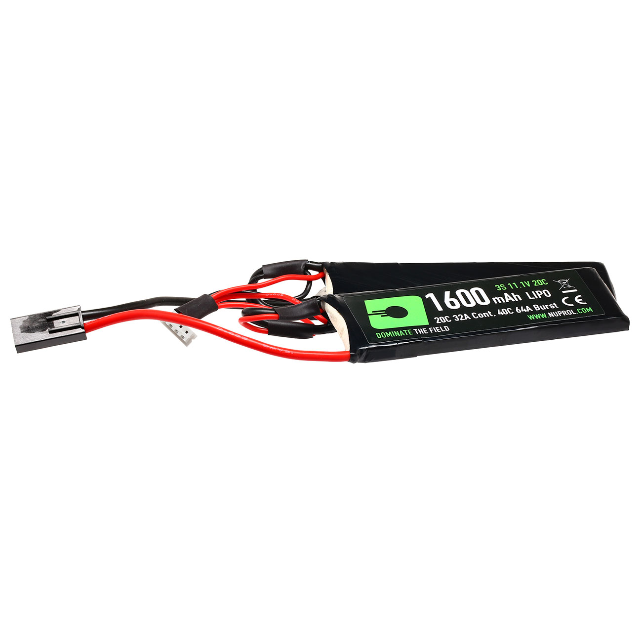 Nuprol Power Series LiPo Akku 11,1V 1600mAh 20C / 40C Tri-Nunchuck-Type m. Mini-Tam Anschluss Bild 1