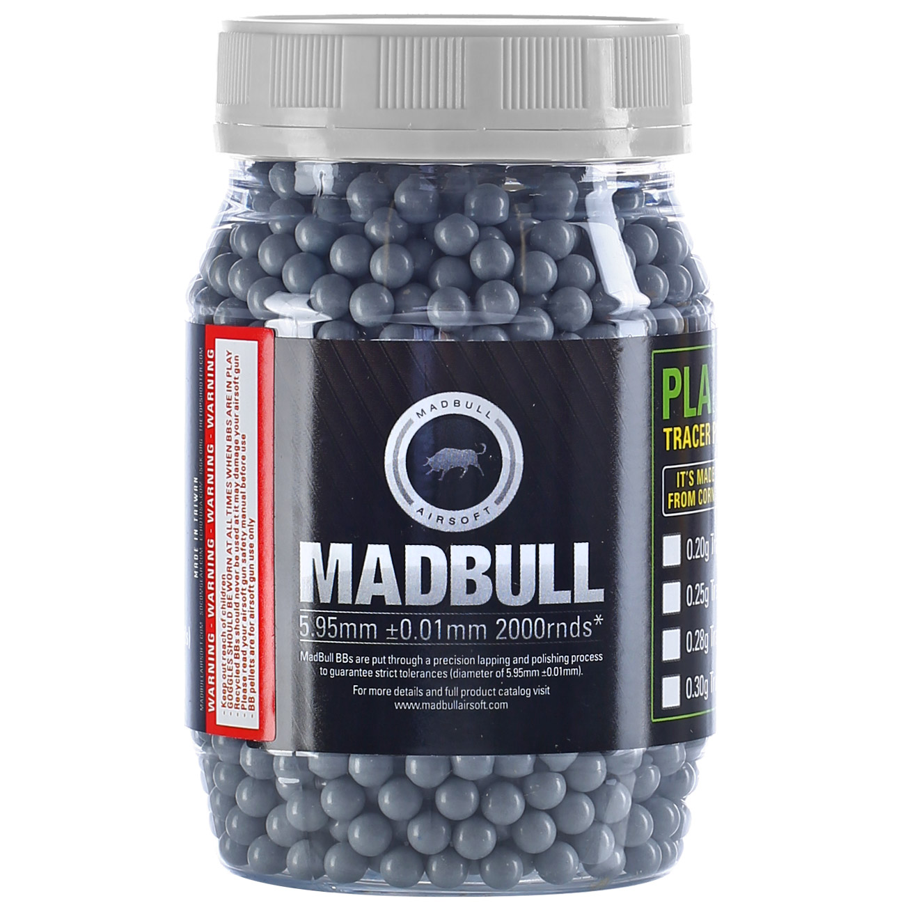 MadBull Ultimate Stainless Series BBs 0.42g 2.000er grau Softair Munition 