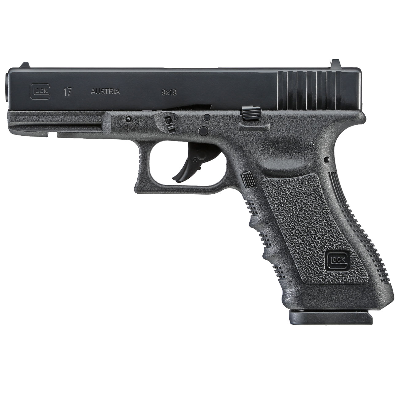 Glock 17 Gen. 3 Airsoft mit Metallschlitten CO2 BlowBack 6mm BB schwarz Bild 1