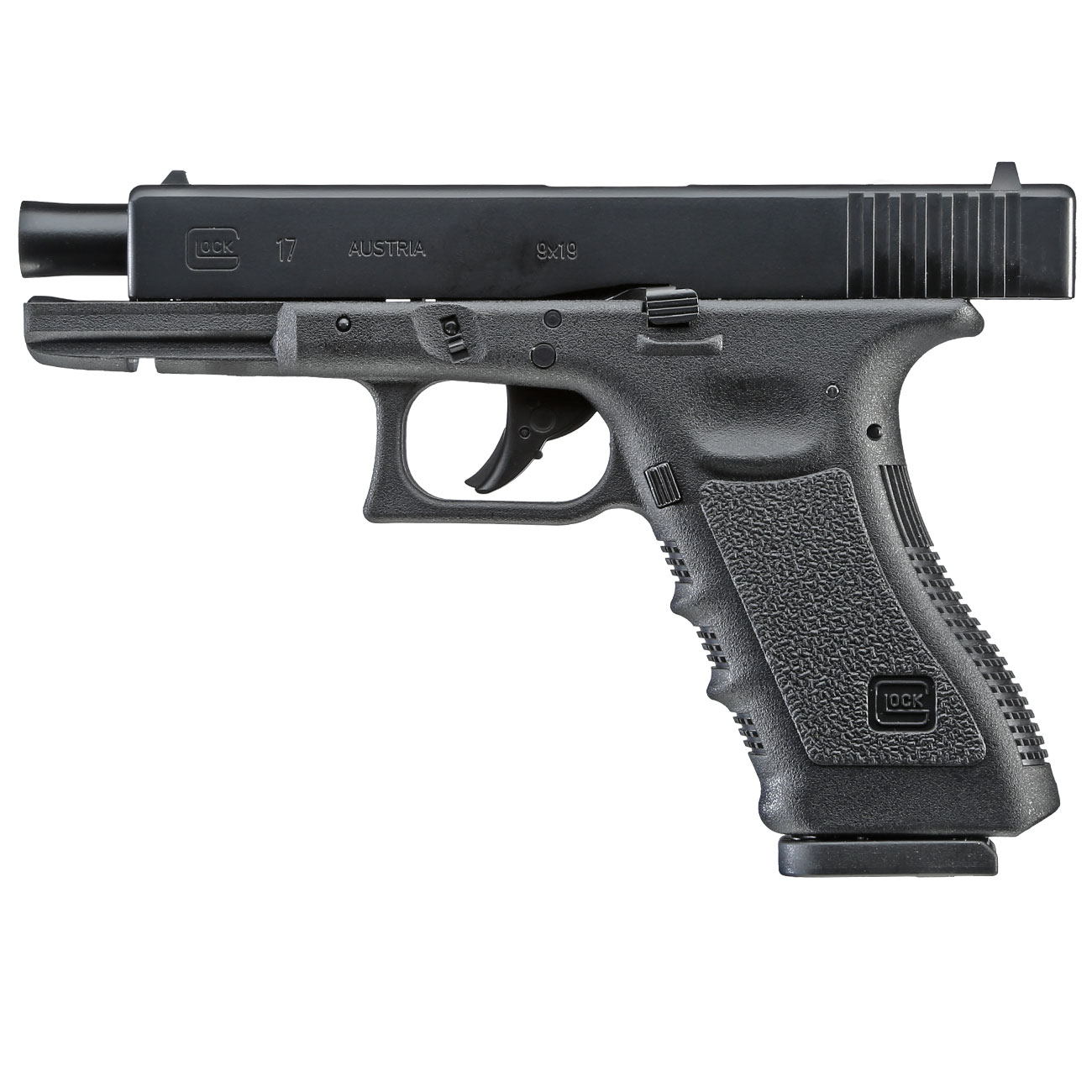 Glock 17 Gen. 3 Airsoft mit Metallschlitten CO2 BlowBack 6mm BB schwarz Bild 2