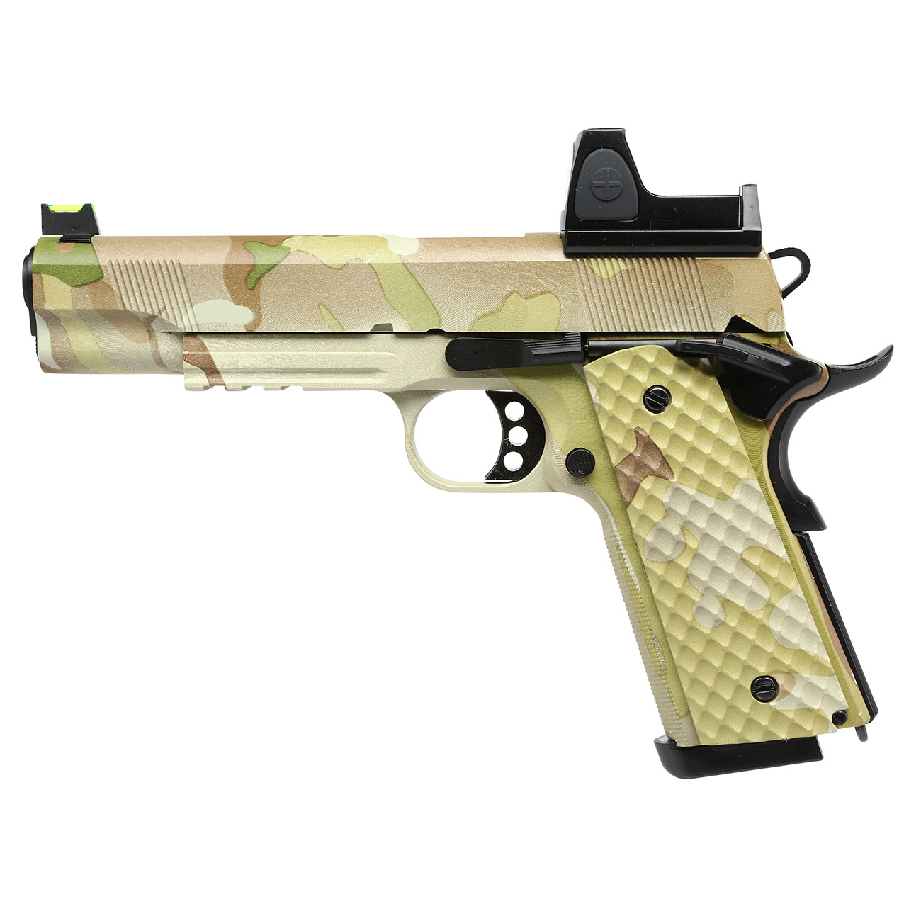 Nuprol Raven M1911 MEU mit HD5141 LPZ Vollmetall GBB 6mm BB MC-Camo Bild 1