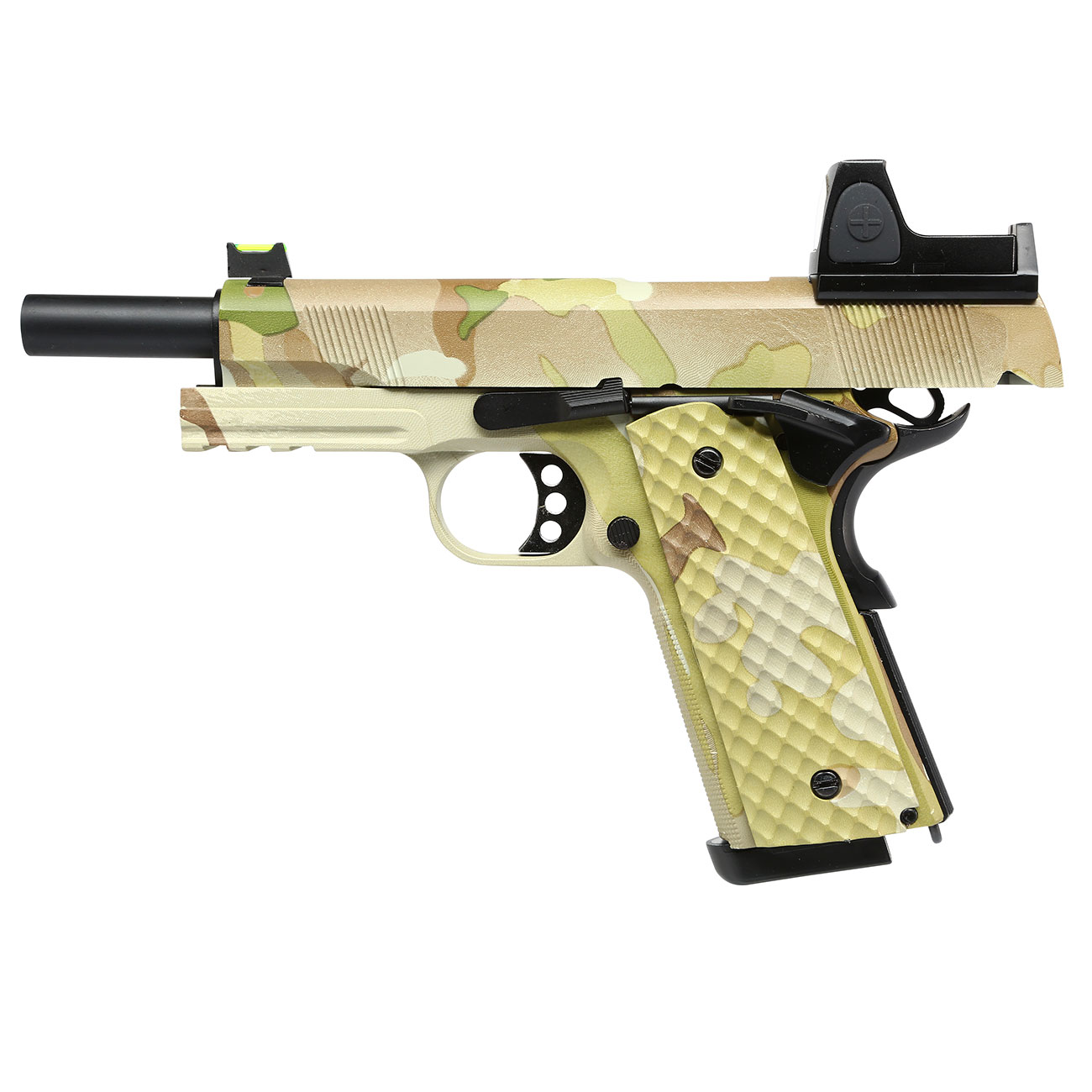 Nuprol Raven M1911 MEU mit HD5141 LPZ Vollmetall GBB 6mm BB MC-Camo Bild 1