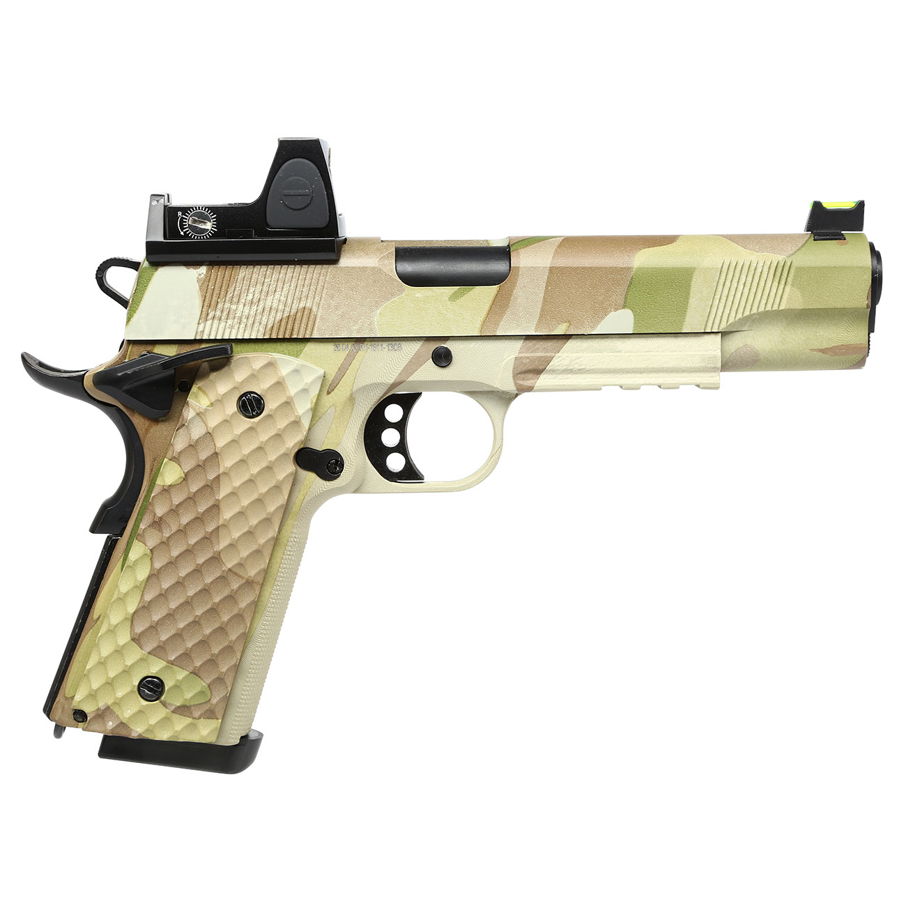 Nuprol Raven M1911 MEU mit HD5141 LPZ Vollmetall GBB 6mm BB MC-Camo Bild 1
