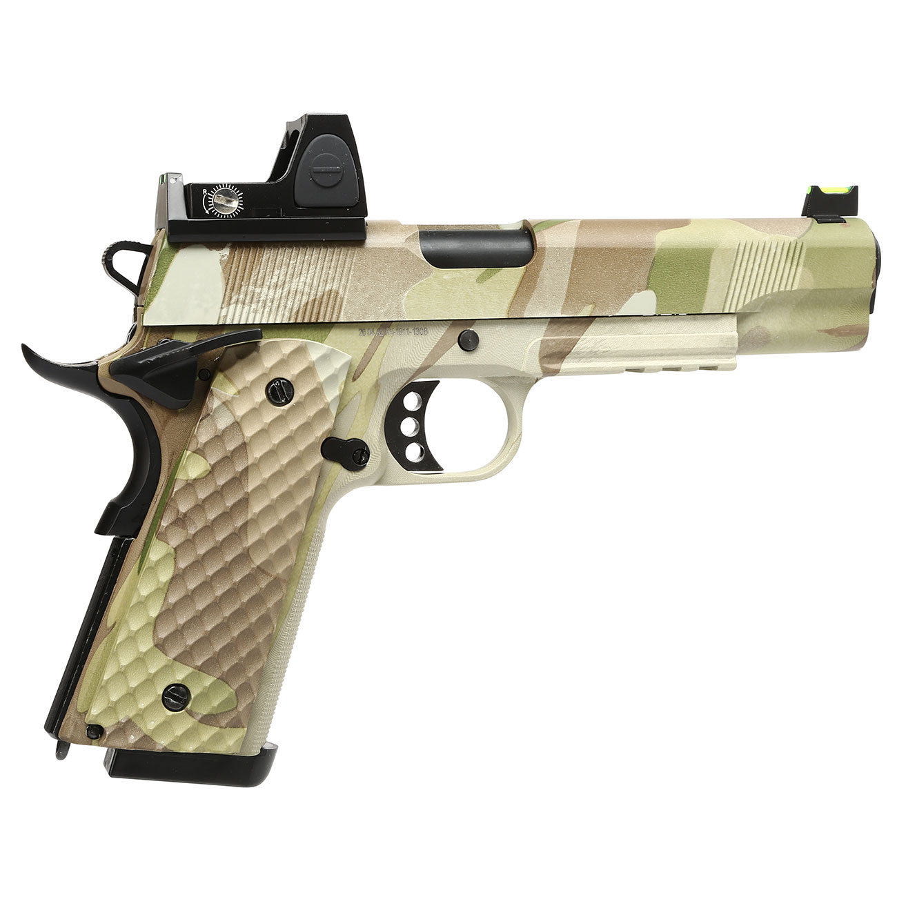 Nuprol Raven M1911 MEU mit HD5141 LPZ Vollmetall GBB 6mm BB MC-Camo Bild 1