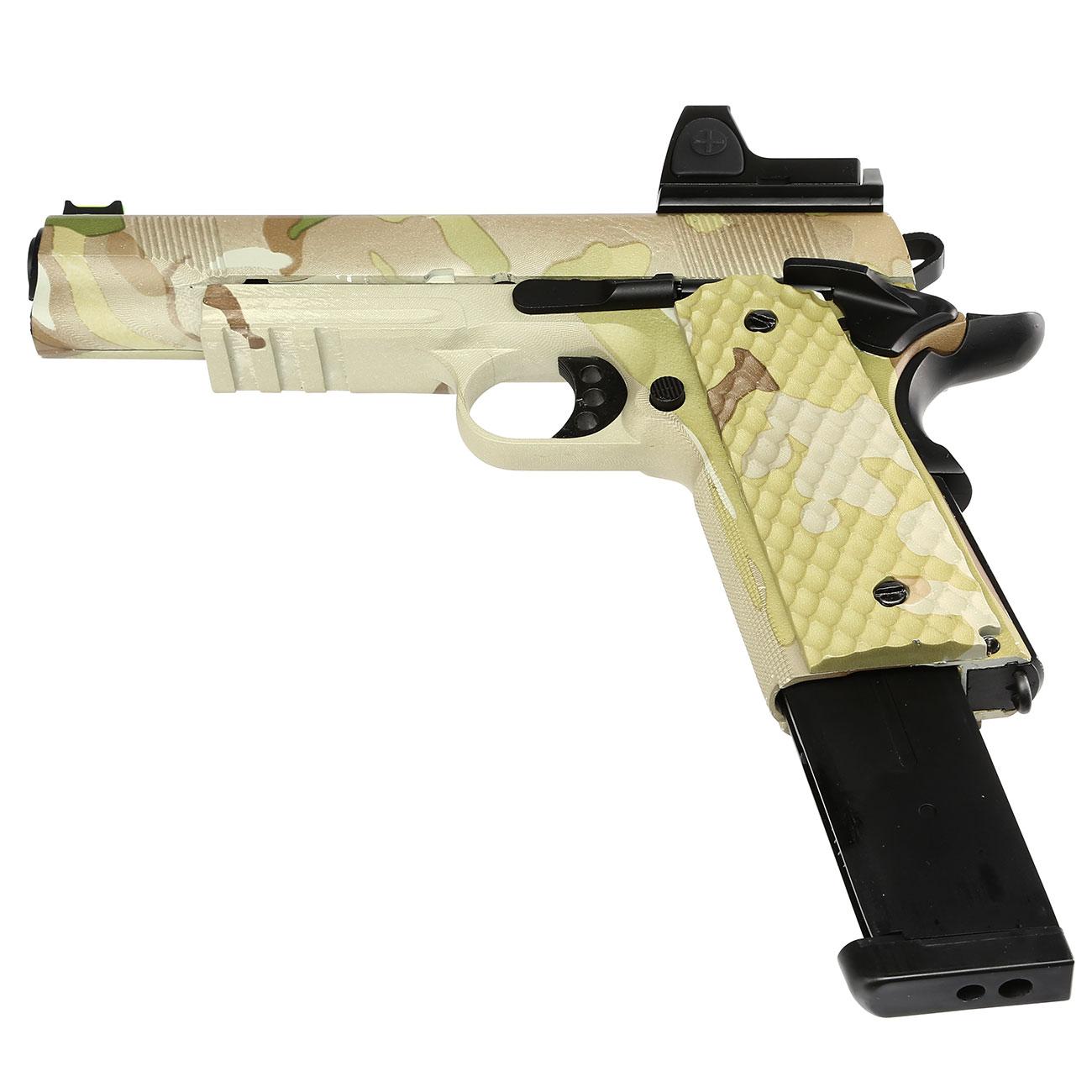 Nuprol Raven M1911 MEU mit HD5141 LPZ Vollmetall GBB 6mm BB MC-Camo Bild 1