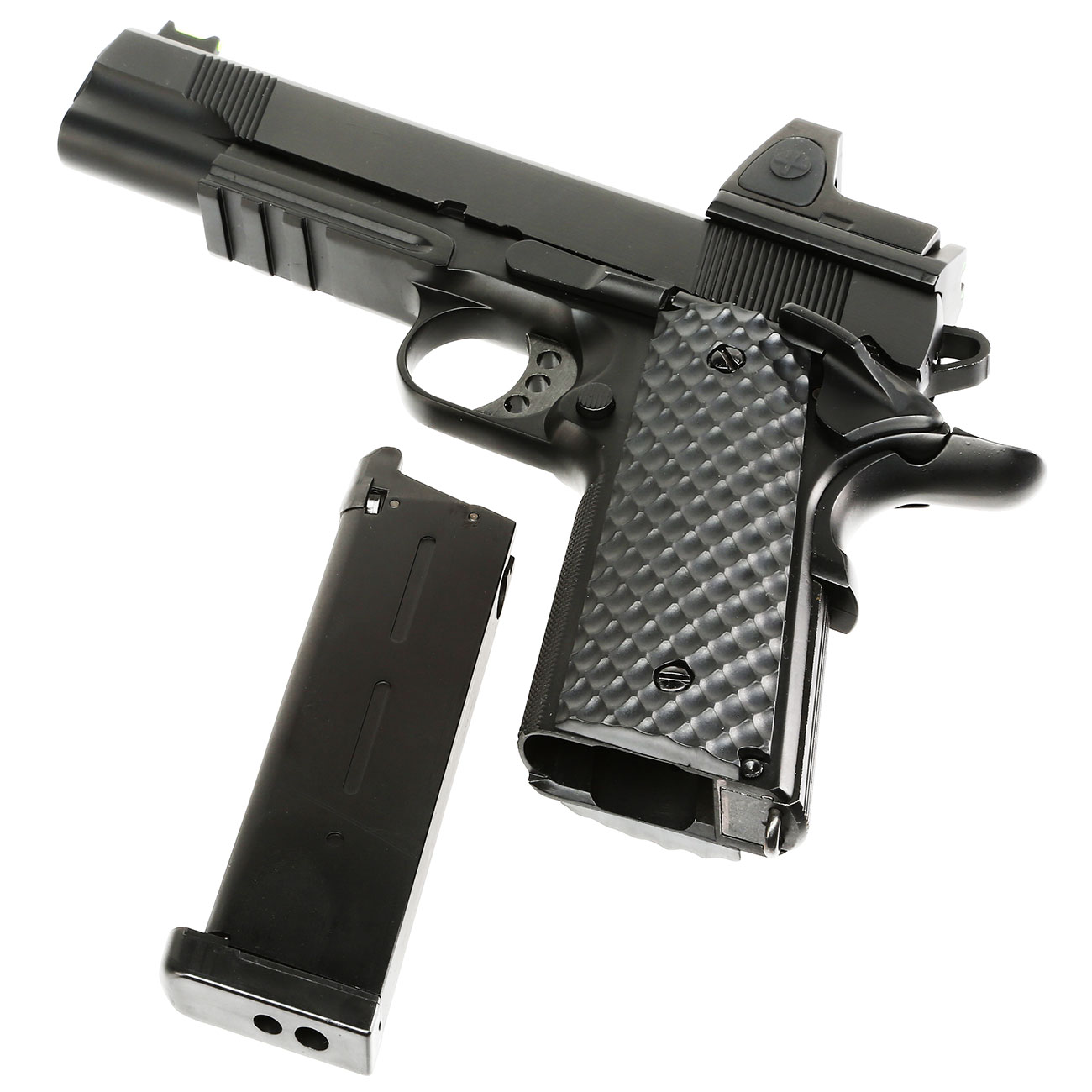 Nuprol Raven M1911 MEU mit HD5141 LPZ Vollmetall GBB 6mm BB schwarz Bild 6