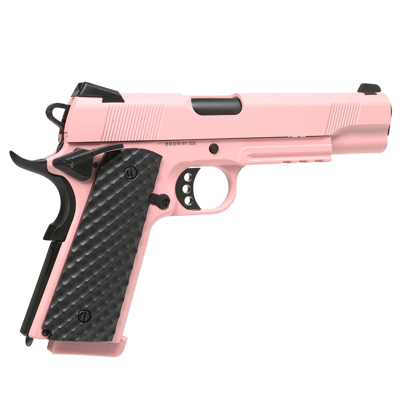 Nuprol Raven M1911 MEU Railed Vollmetall GBB 6mm BB pink Bild 4