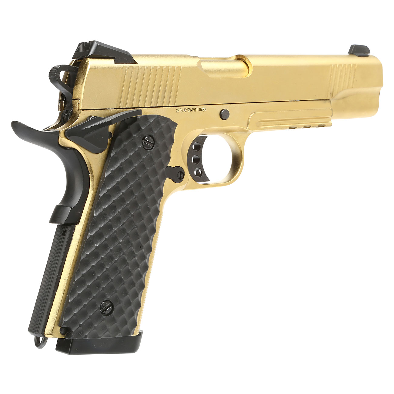 Nuprol Raven M1911 MEU Railed Vollmetall GBB 6mm BB gold Bild 1
