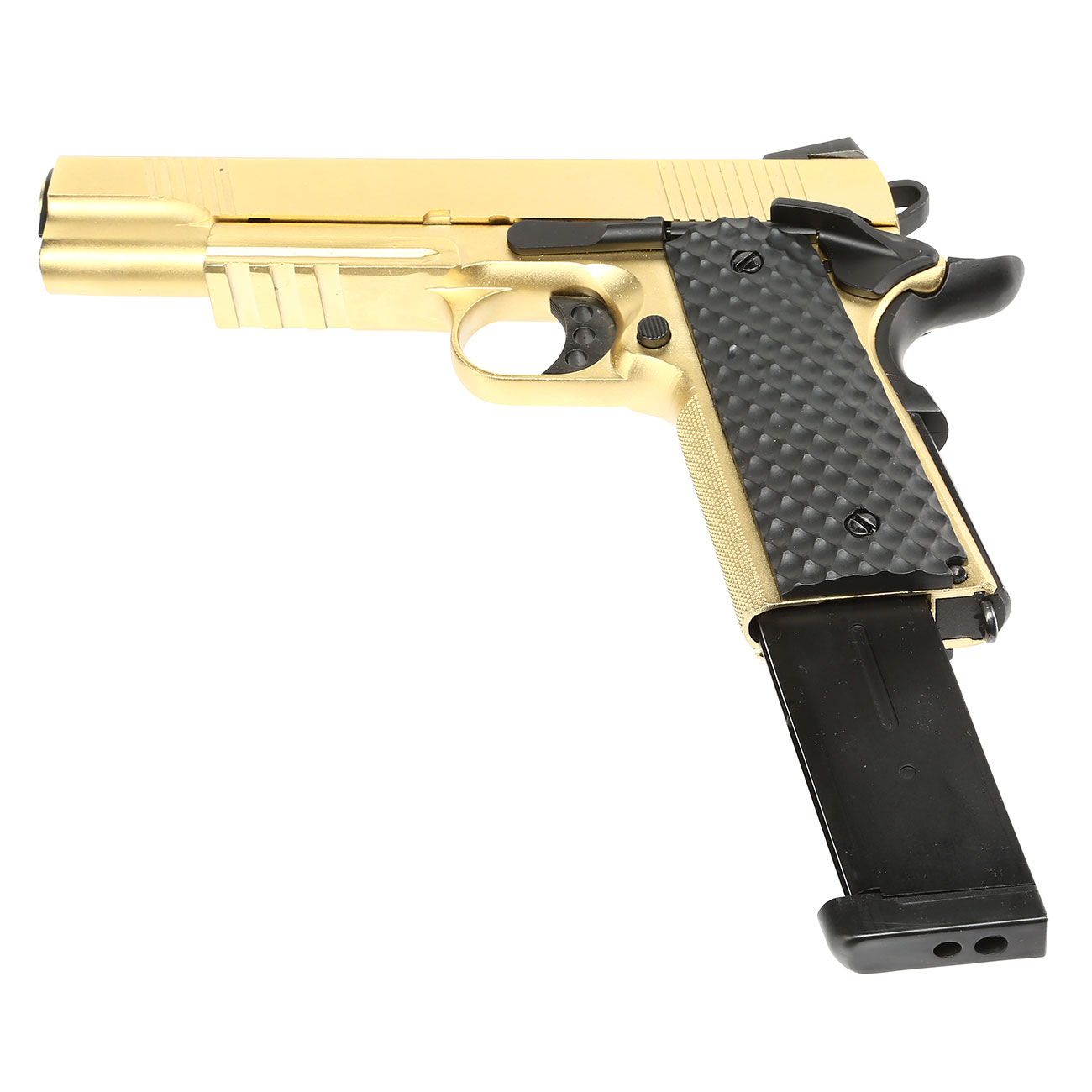 Nuprol Raven M1911 MEU Railed Vollmetall GBB 6mm BB gold Bild 1