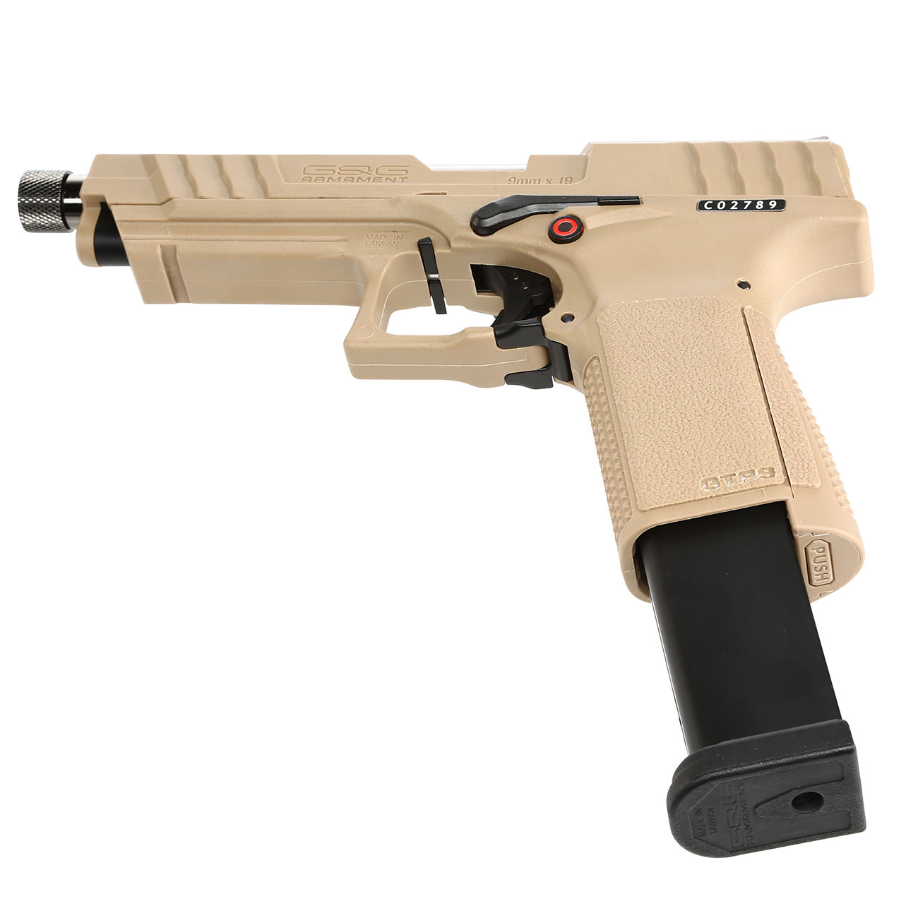G&G GTP9 Polymer GBB 6mm BB Desert Tan inkl. Pistolenkoffer Bild 6