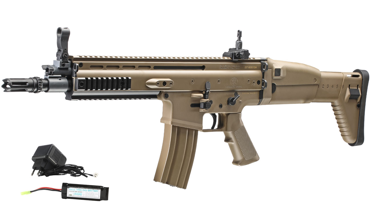 Cybergun FN Herstal SCAR-L Sportline ABS-Version Komplettset S-AEG 6mm BB tan