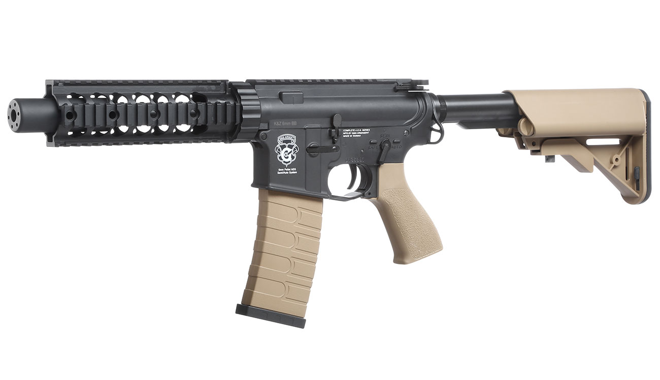 G&G GR4 CQB-S Mini BlowBack AEG 6mm BB schwarz / Desert Tan