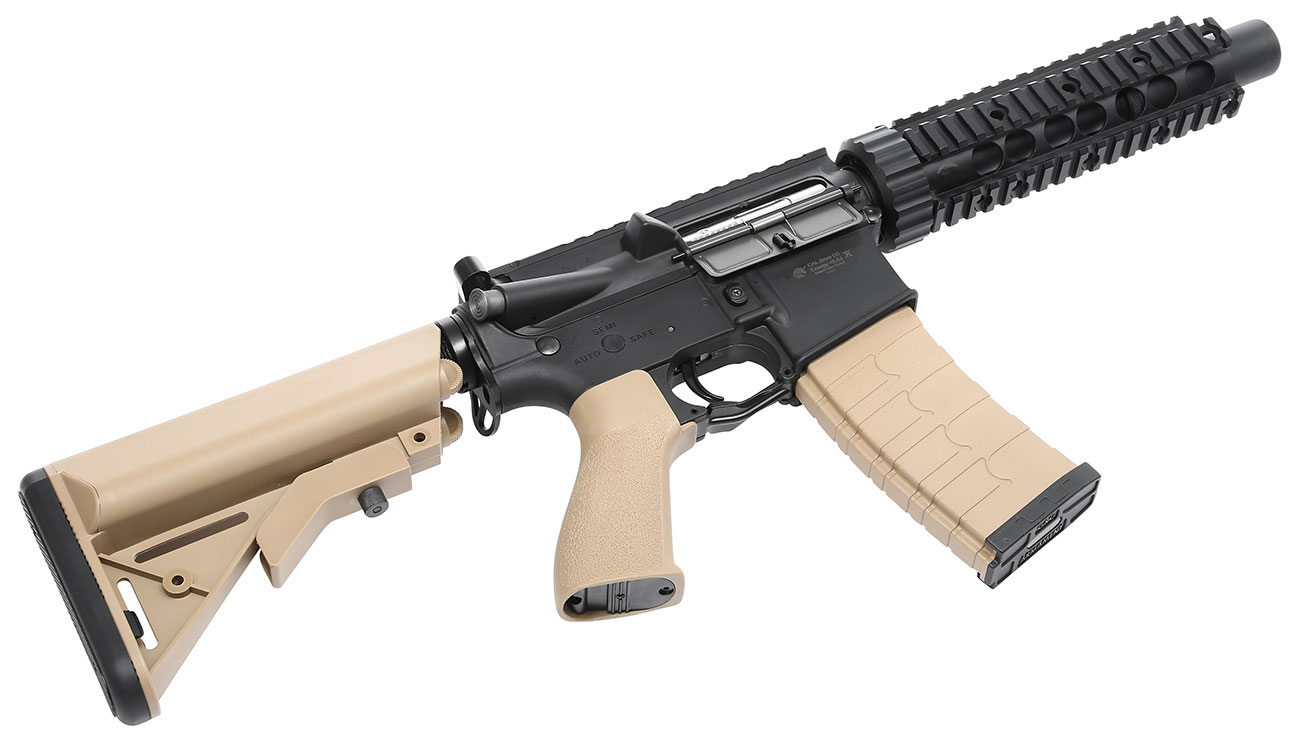 G&G GR4 CQB-S Mini BlowBack AEG 6mm BB schwarz / Desert Tan Bild 4