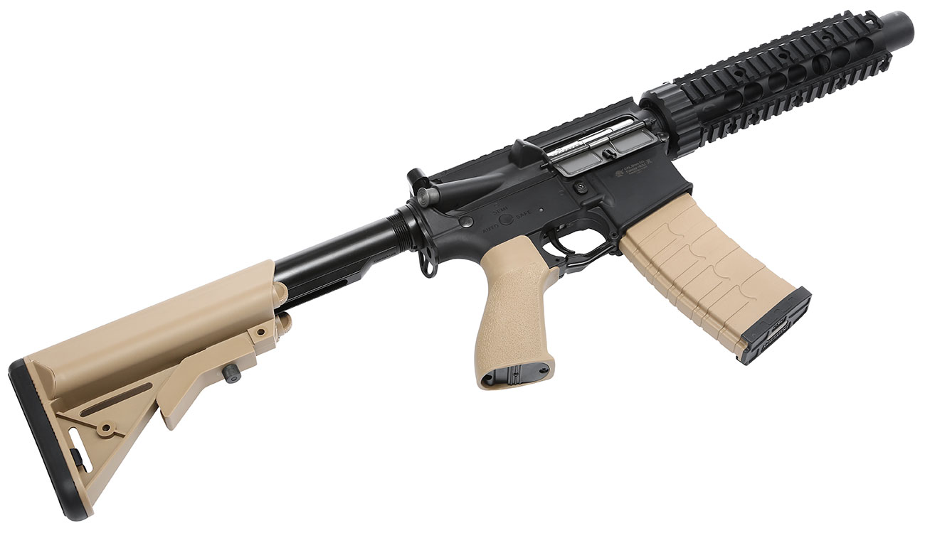 G&G GR4 CQB-S Mini BlowBack AEG 6mm BB schwarz / Desert Tan Bild 5