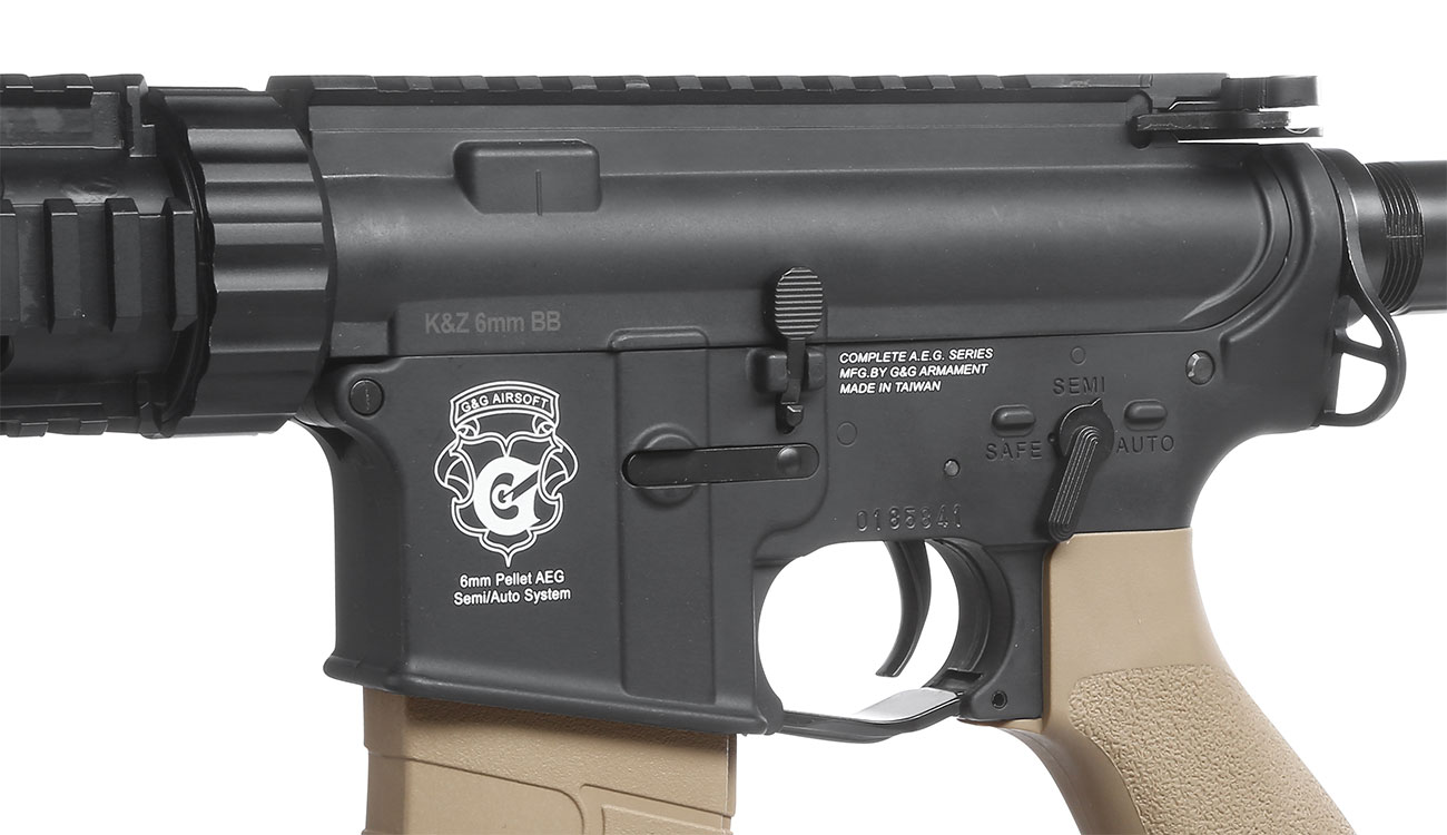 G&G GR4 CQB-S Mini BlowBack AEG 6mm BB schwarz / Desert Tan Bild 7