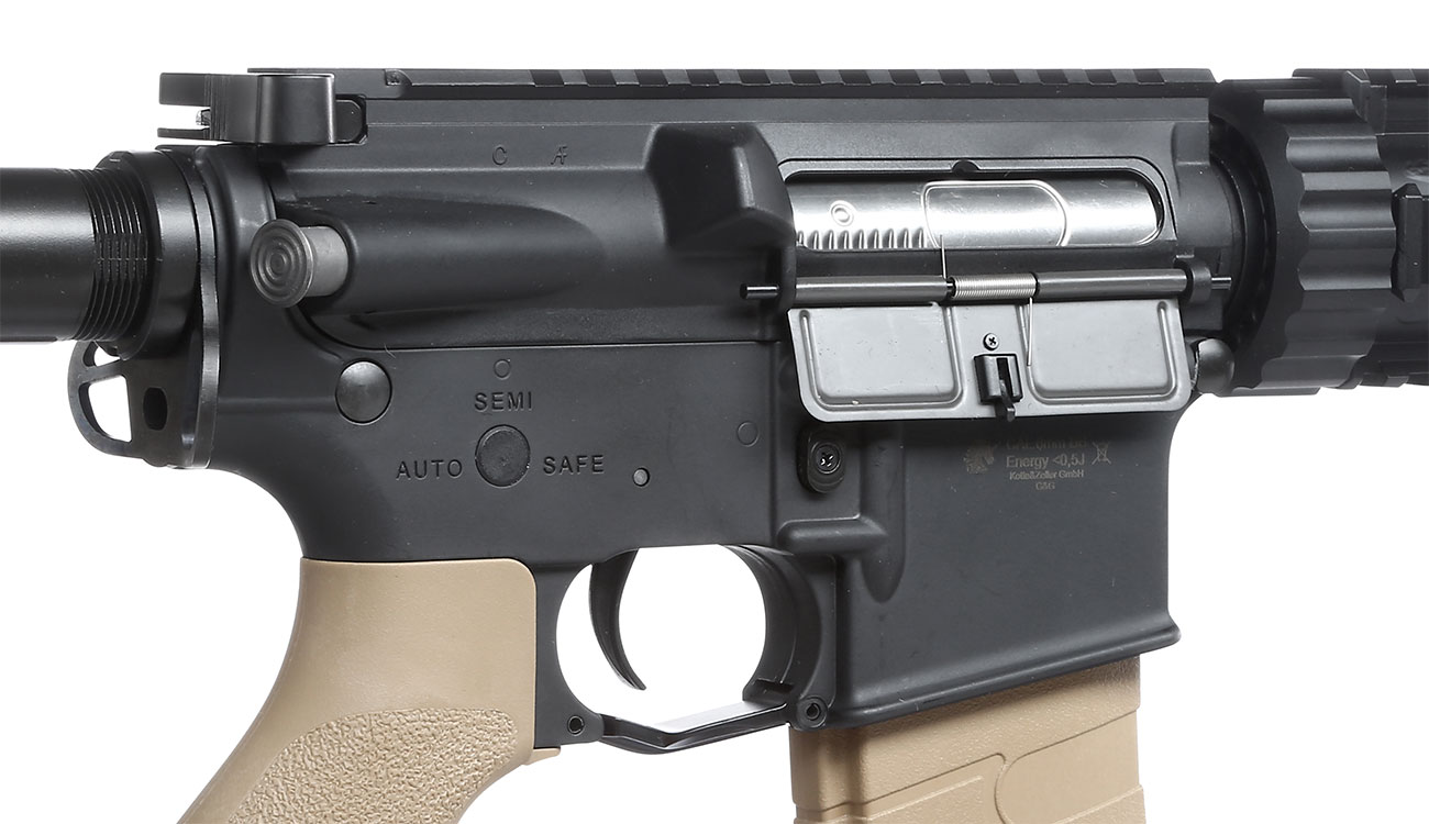 G&G GR4 CQB-S Mini BlowBack AEG 6mm BB schwarz / Desert Tan Bild 8