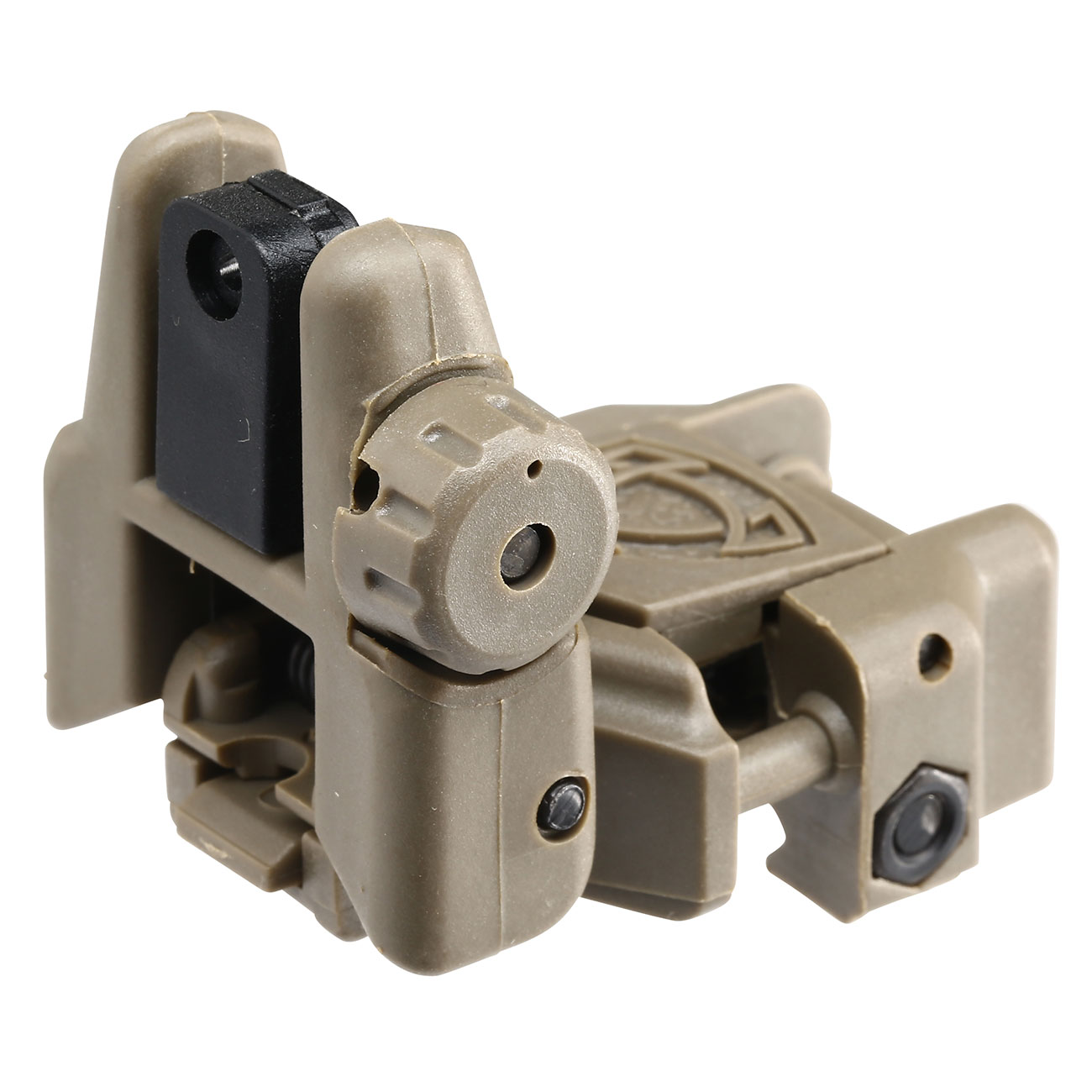 APS Rhino Flip-Up Rear Sight / Zielvisier Desert Tan f. 21mm Schienen Bild 1