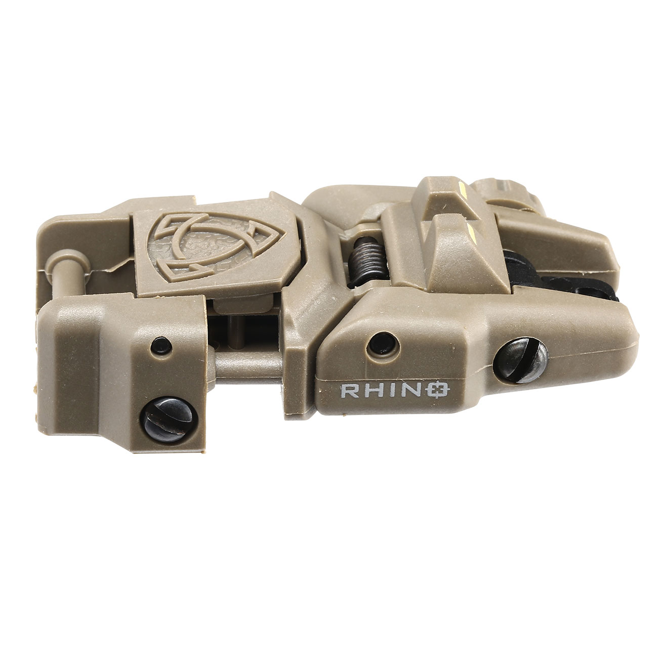 APS Rhino Flip-Up Rear Sight / Zielvisier Desert Tan f. 21mm Schienen Bild 4