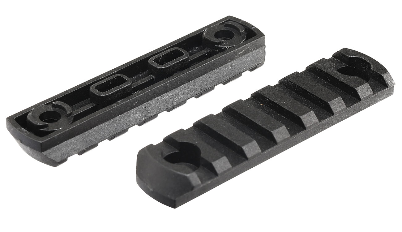 APS M-LOK 21mm Polymer-Schienen Set 7 Slots / 81mm (2 Stück) schwarz Bild 1