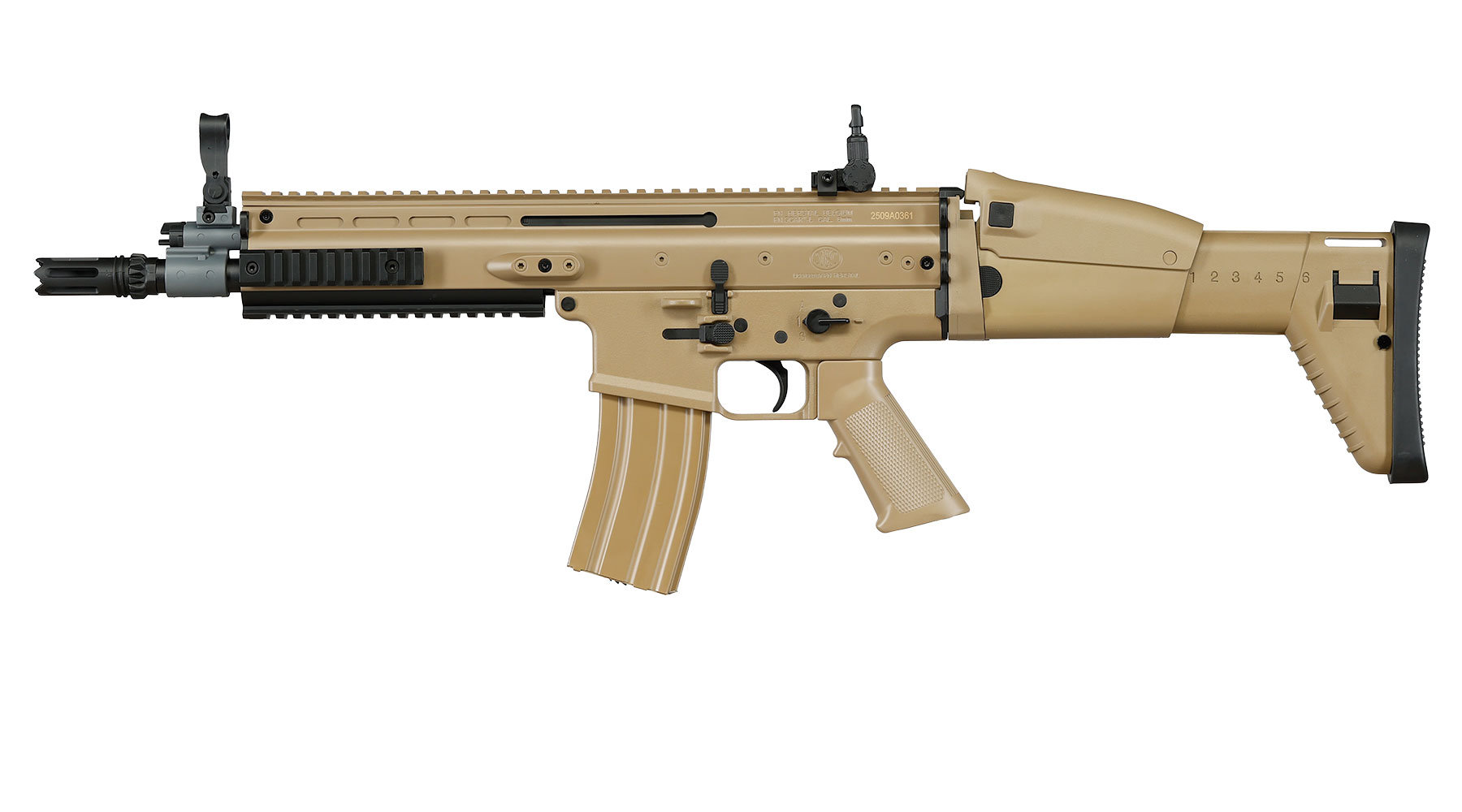 Cybergun FN Herstal SCAR-L Sportline ABS-Version S-AEG 6mm BB tan Bild 1
