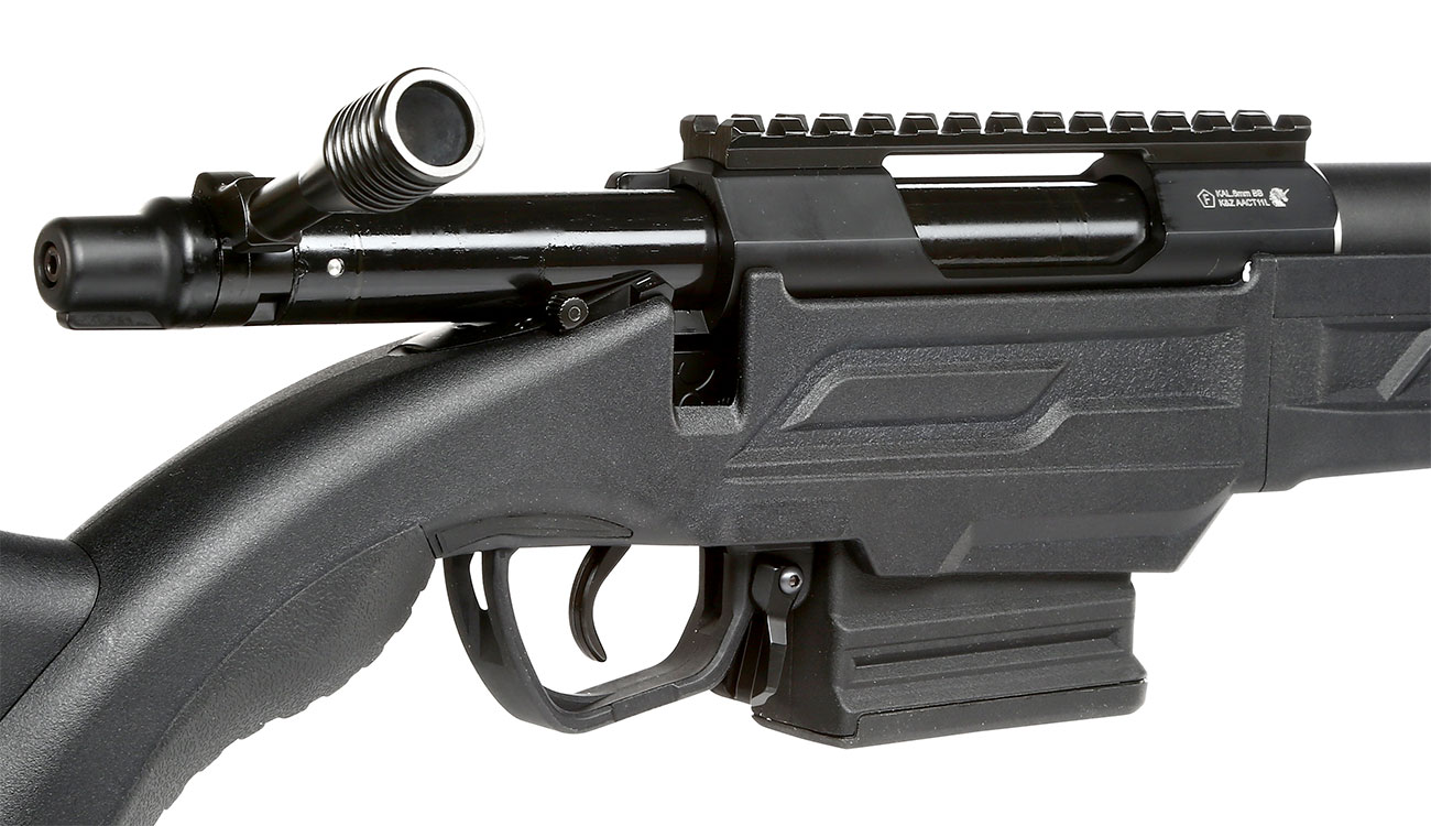 Action Army AAC T11 Full Stock Bolt Action Snipergewehr Springer 6mm BB schwarz Bild 1