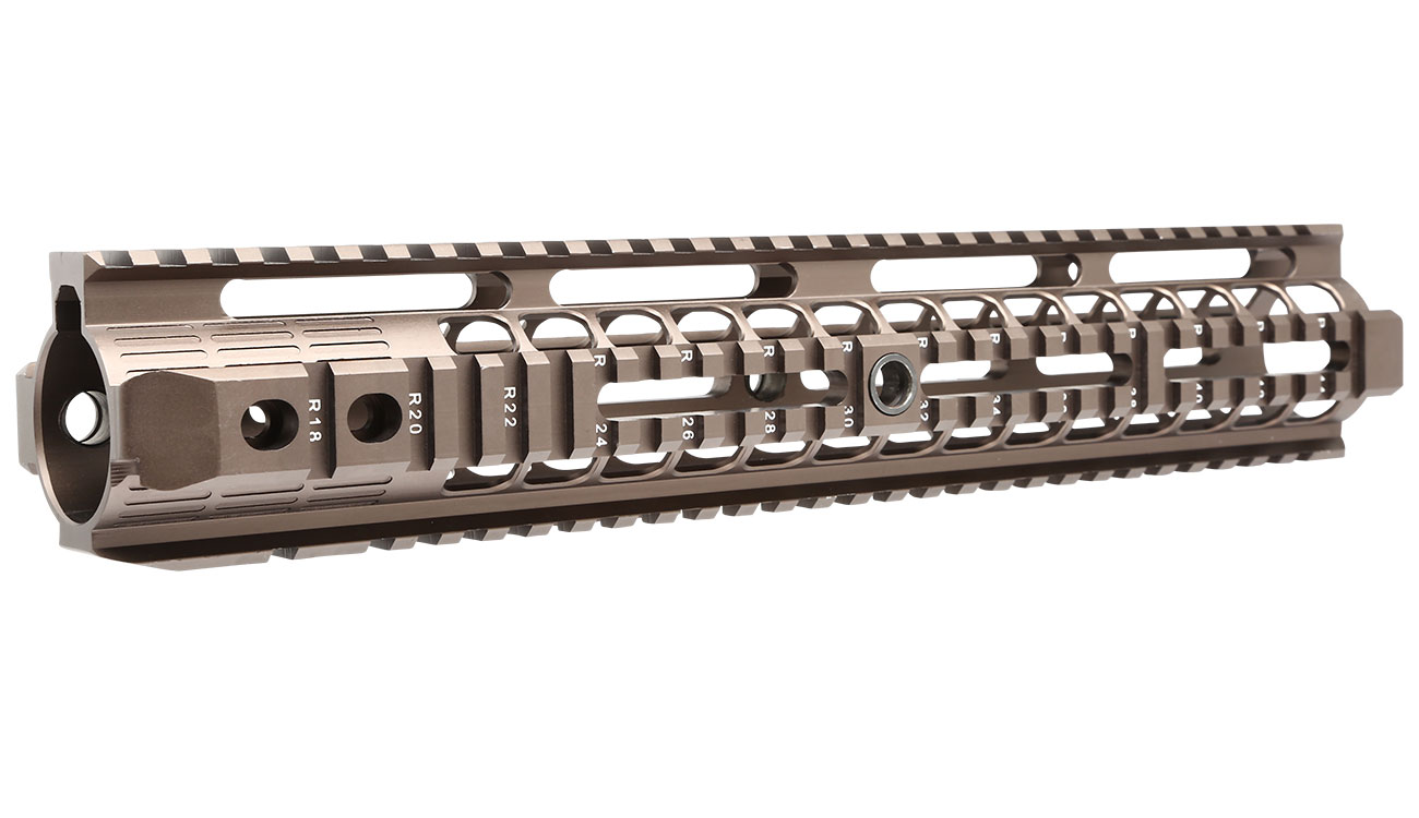 Nuprol BOCCA One M4 Aluminium RAS Rail Handguard 12.6 Zoll S-AEG / GBB bronze Bild 1