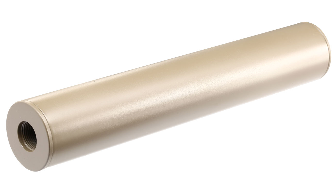 APS Sub-Sonic Aluminium Suppressor 190 x 33mm 14mm+ / 14mm- Desert Tan Bild 1