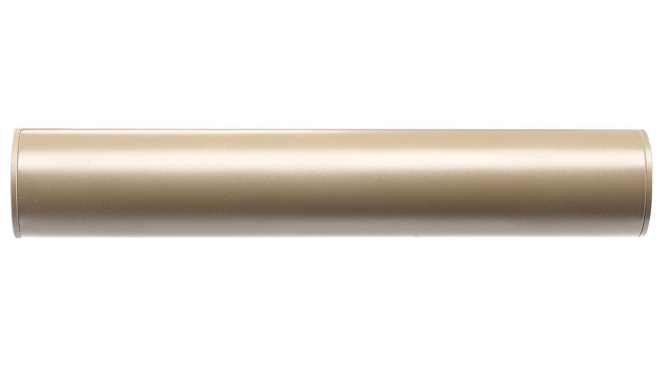 APS Sub-Sonic Aluminium Suppressor 190 x 33mm 14mm+ / 14mm- Desert Tan Bild 3