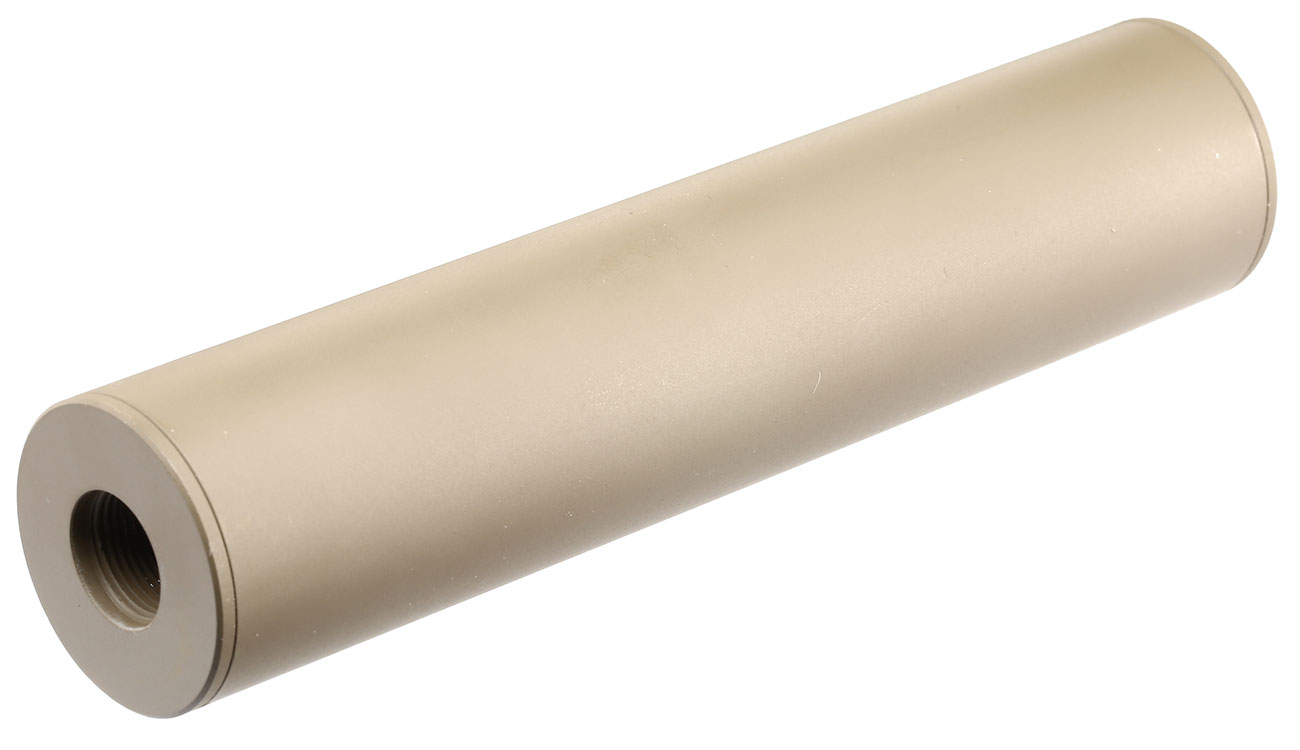 APS Sub-Sonic Aluminium Suppressor 150 x 33mm 14mm+ / 14mm- Desert Tan Bild 1