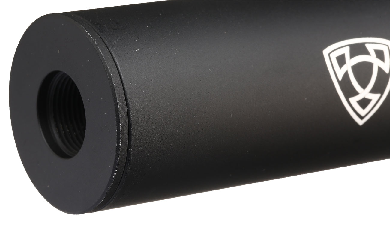 APS Sub-Sonic Aluminium Suppressor 150 x 33mm 14mm+ / 14mm- schwarz Bild 4