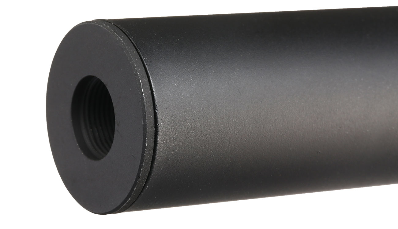 APS Sub-Sonic Aluminium Suppressor 110 x 33mm 14mm+ / 14mm- schwarz Bild 1