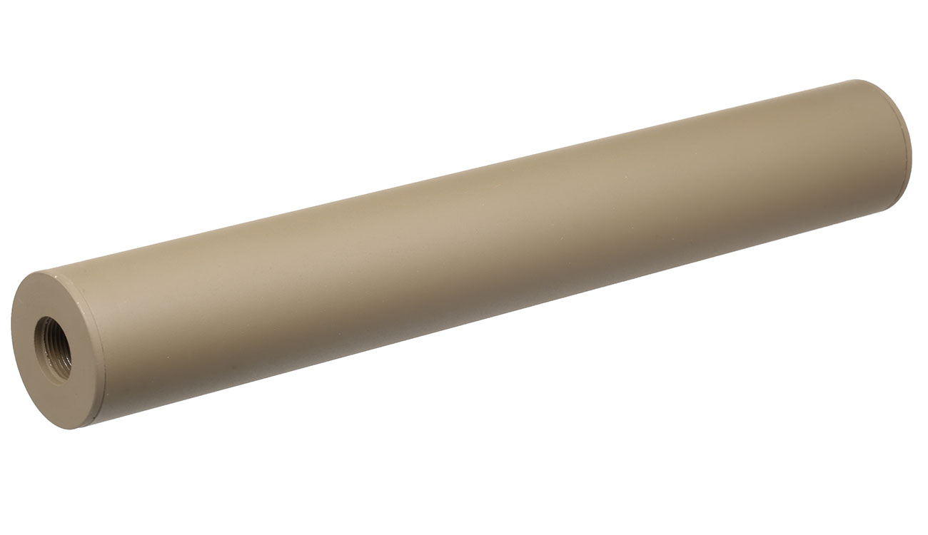 APS Sub-Sonic Aluminium Suppressor 230 x 33mm 14mm+ / 14mm- Desert Tan Bild 1