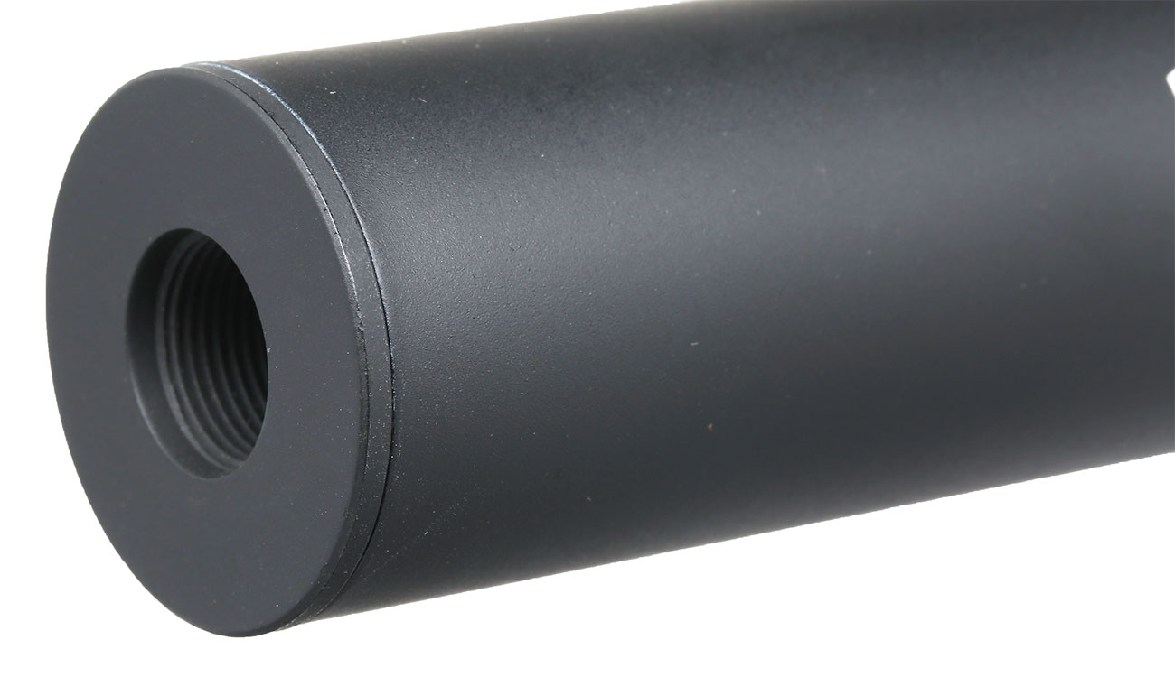 APS Sub-Sonic Aluminium Suppressor 190 x 33mm 14mm+ / 14mm- schwarz Bild 4