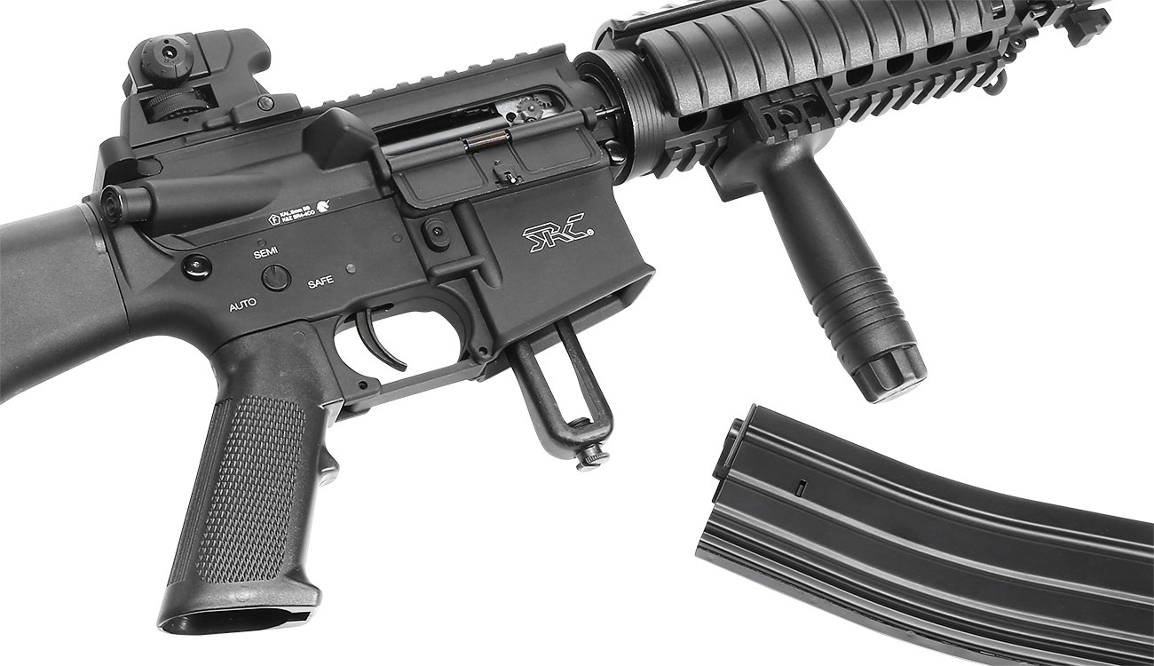 SRC SR4-16 RIS Carbine Fixed Stock Vollmetall CO2 Non-Blow-Back 6mm BB schwarz Bild 5
