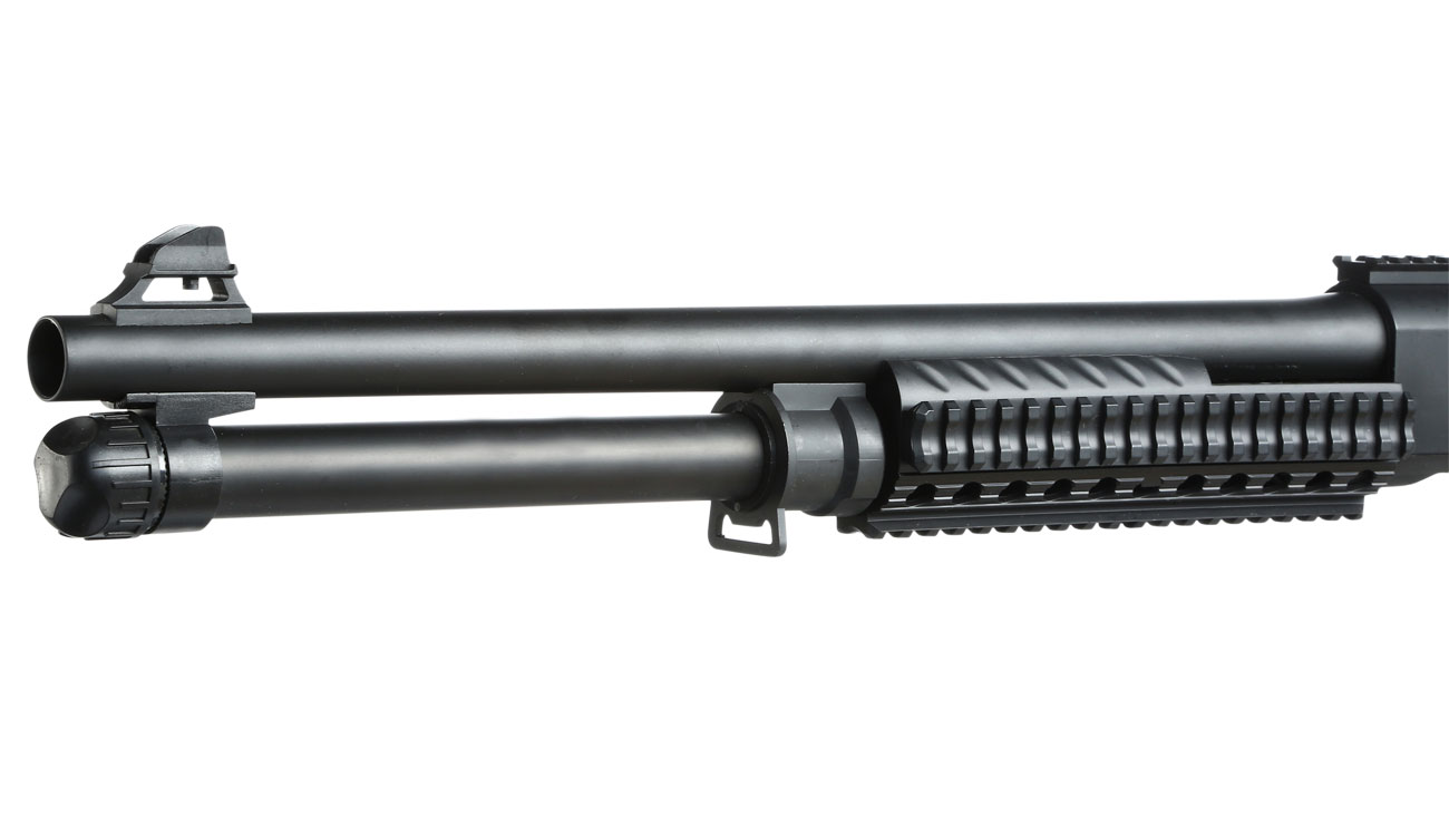 Nuprol Sierra Storm Bravo Tactical Tri-Barrel Shotgun Flex Stock Polymer Springer 6mm BB schwarz Bild 6