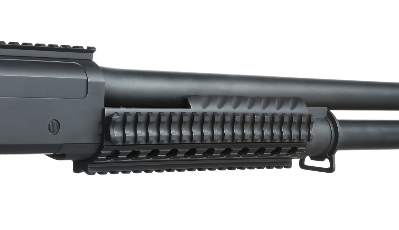 Nuprol Sierra Storm Bravo Tactical Tri-Barrel Shotgun Flex Stock Polymer Springer 6mm BB schwarz Bild 8