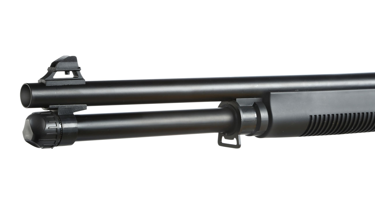 Nuprol Sierra Storm Alpha Tri-Barrel Shotgun Full Stock Polymer Springer 6mm BB schwarz Bild 5