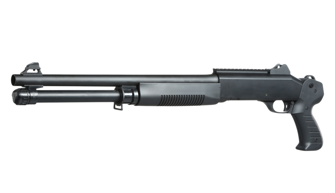 Nuprol Sierra Storm Charlie Tri-Barrel Shotgun Vollmetall Springer 6mm BB schwarz