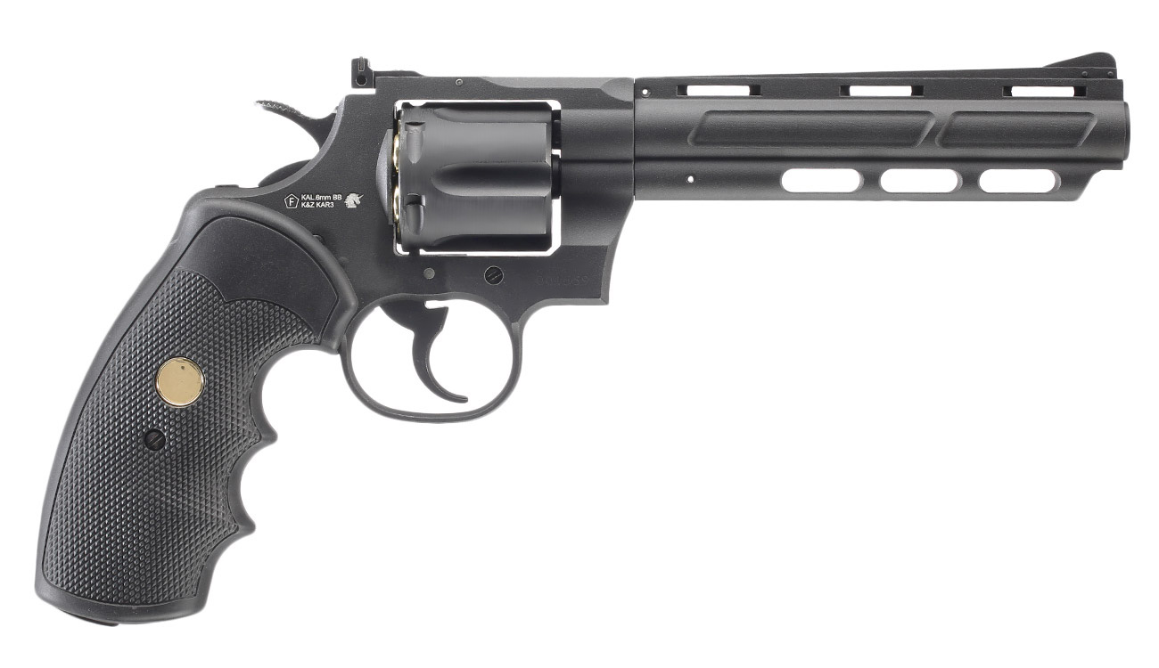 King Arms .357 Magnum Custom I 6 Zoll Revolver Vollmetall CO2 6mm BB schwarz Bild 2